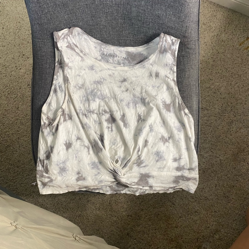 Cropped gray tie did